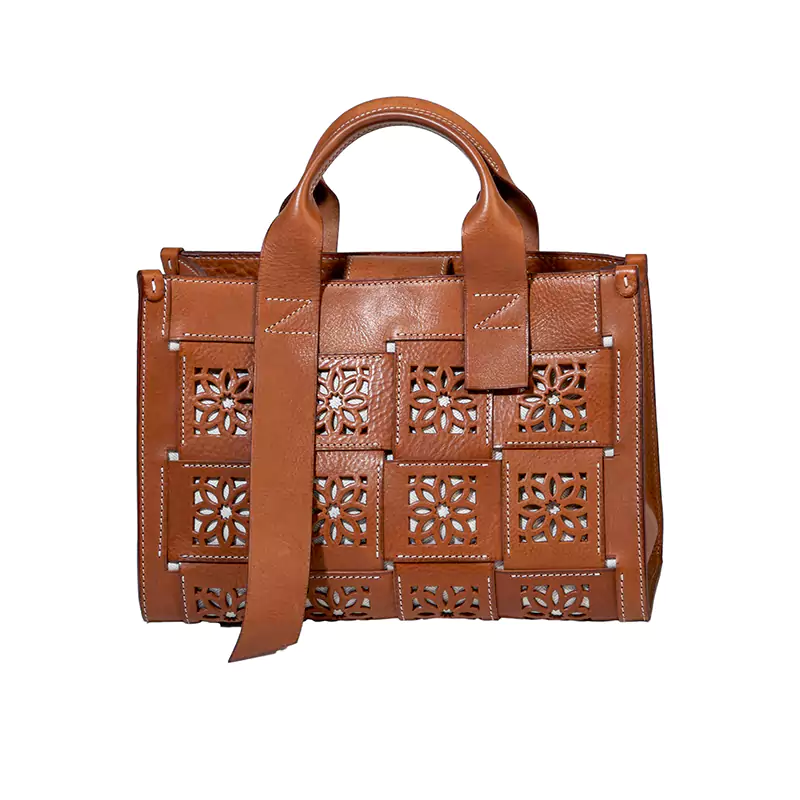 ຖົງ Crossbody ຫນັງເປັນຮູ